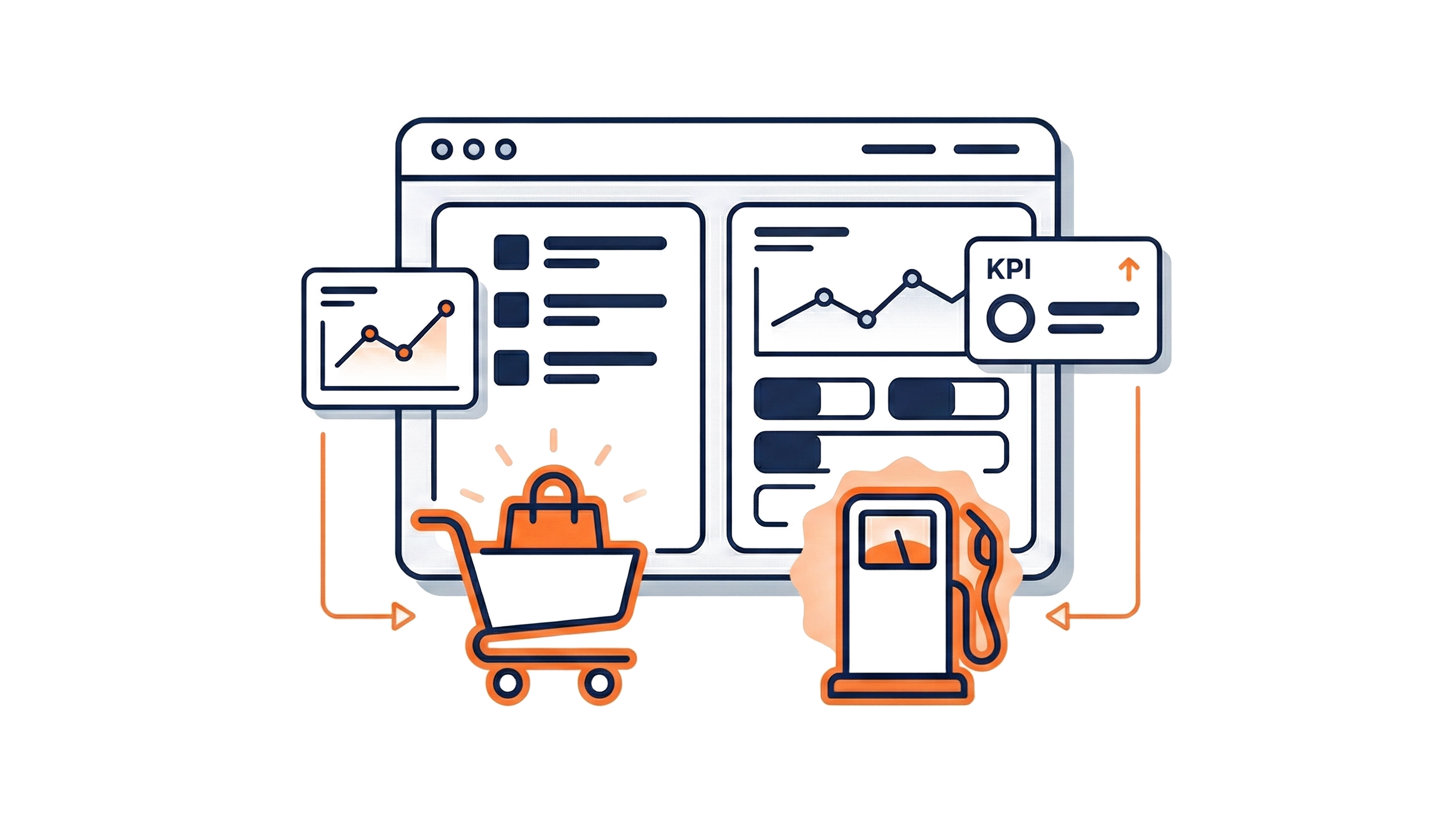 Illustration of a self-driving convenience store